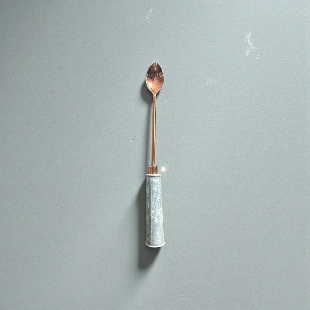 Copper Tasting Spoon with Heavy Weighted‎ Handle